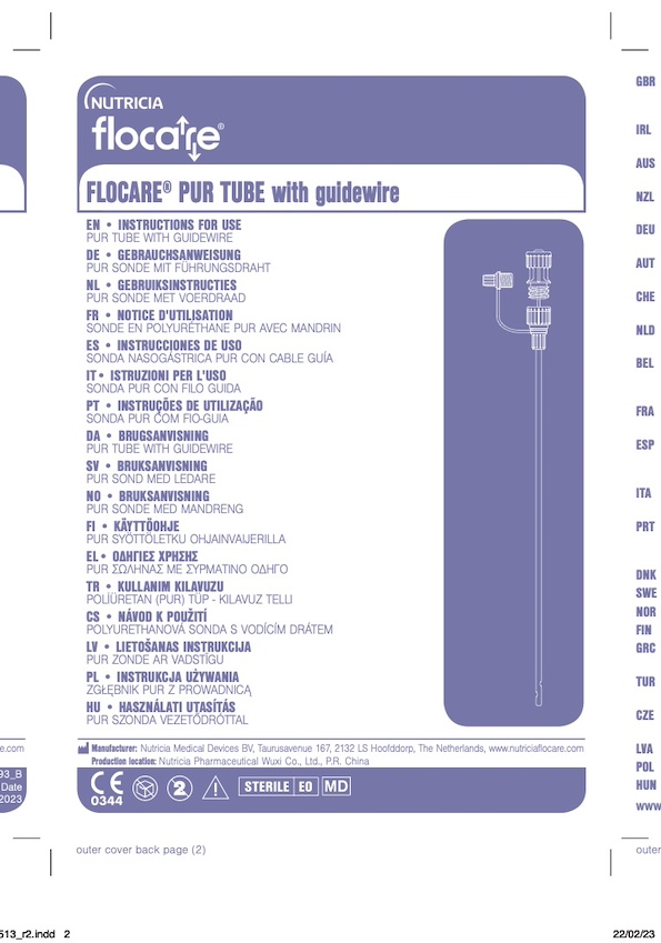 PUR NASAL GASTRIC FEEDING TUBES IFU cover